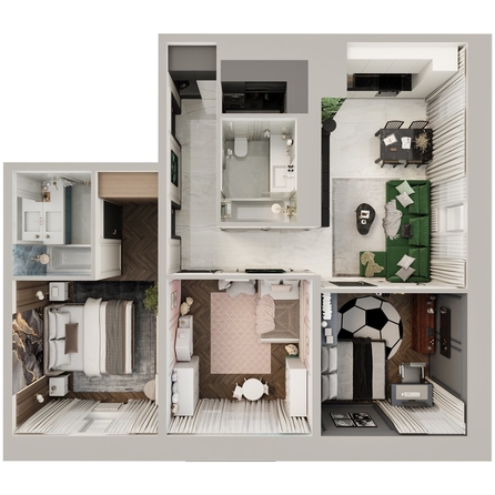 
  Продается 4-комн. квартира, 81.9 м², ЖК Квартал Стрижи, 3 очередь, дом 1
. Фото 1.