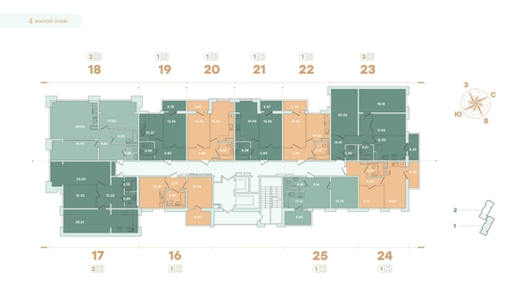 
  Продается 1-комн. квартира, 37.93 м², ЖК Фамилия, дом 1
. Фото 5.