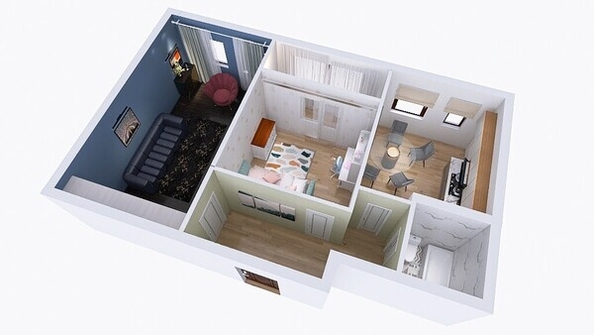 
  Продается 2-комн. квартира, 60.56 м², ЖК Юго-Западный, дом 17
. Фото 1.