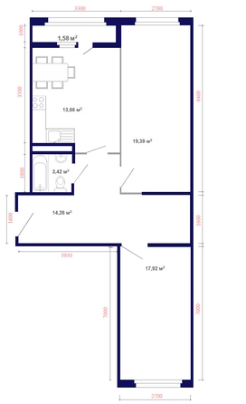 
  Продается 2-комн. квартира, 70.9 м², ЖК Юго-Западный, дом 17
. Фото 10.