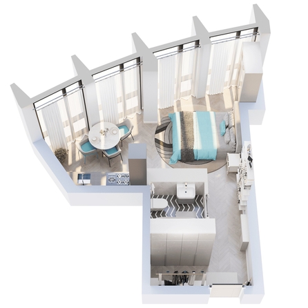 
  Продается 1-комн. квартира 30.92 м², в ЖК Звезды, дом 3. Фото 2.