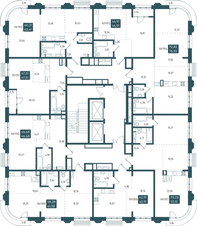 
  Продается 2-комн. квартира, 73.15 м², ЖК Бродский, 1-я очередь
. Фото 1.