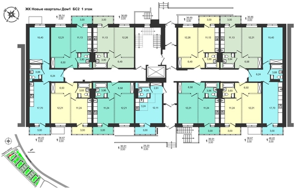 
  Продается 1-комн. квартира, 46.22 м², ЖК Новые кварталы, дом 1
. Фото 1.
