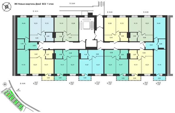 
  Продается 1-комн. квартира, 43.66 м², ЖК Новые кварталы, дом 2
. Фото 1.