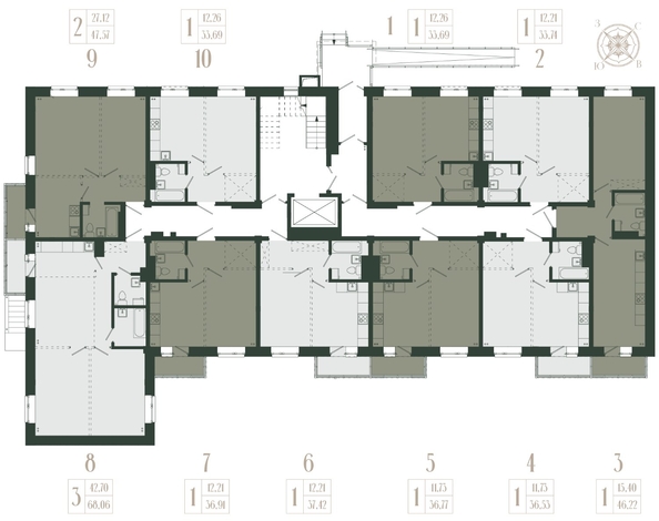 
  Продается 3-комн. квартира, 68.06 м², ЖК Новые кварталы, дом 2
. Фото 2.
