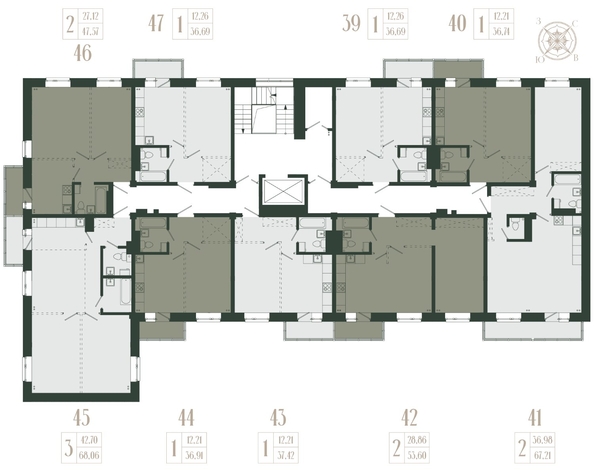 
  Продается 2-комн. квартира, 53.6 м², ЖК Новые кварталы, дом 2
. Фото 2.