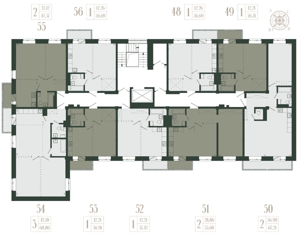 
  Продается 3-комн. квартира, 68.06 м², ЖК Новые кварталы, дом 2
. Фото 2.