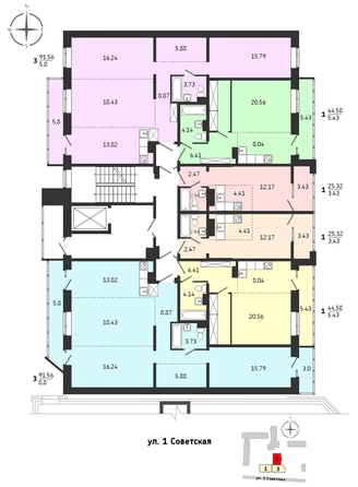 
  Продается 3-комн. квартира, 91.56 м², ЖК Суворов
. Фото 1.