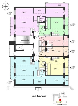 
  Продается 3-комн. квартира, 99.56 м², ЖК Суворов
. Фото 5.