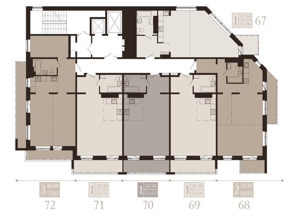 
  Продается 1-комн. квартира, 51.09 м², ЖК Суворов
. Фото 1.