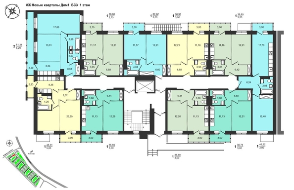 
  Продается 1-комн. квартира, 46.22 м², ЖК Новые кварталы, дом 1
. Фото 3.
