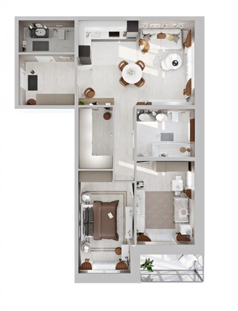 
  Продается 3-комн. квартира, 87.25 м², Юрия Левитанского ул, д. 16/1
. Фото 13.