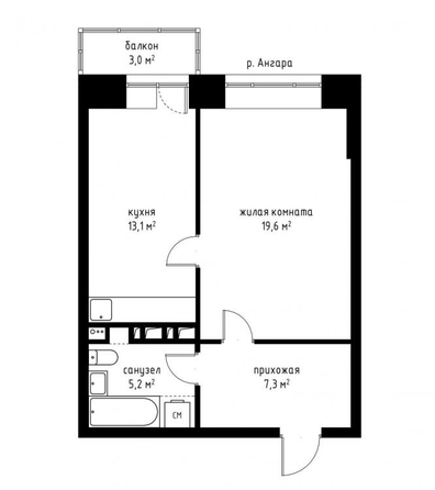 
  Продается 1-комн. квартира, 45.2 м², Байкальская ул, д. 289/3
. Фото 1.