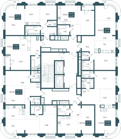 
  Продается 1-комн. квартира, 47.51 м², ЖК Бродский, 1-я очередь
. Фото 1.
