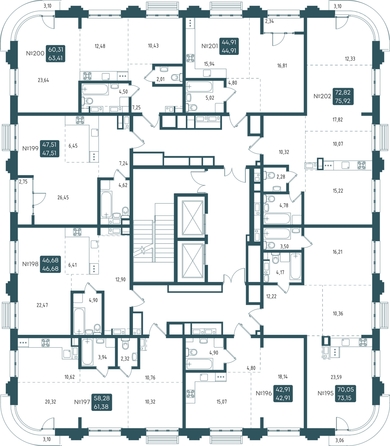
  Продается 2-комн. квартира, 73.15 м², ЖК Бродский, 1-я очередь
. Фото 1.