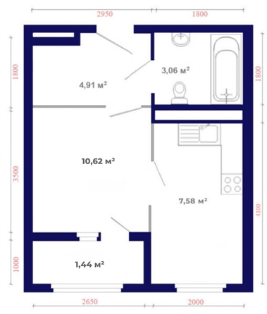 
  Продается 1-комн. квартира, 29.05 м², ЖК Юго-Западный, дом 17
. Фото 10.