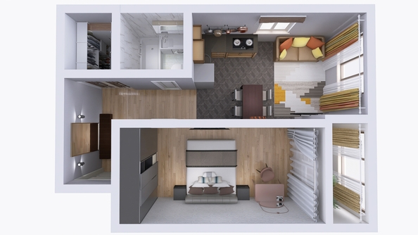 
  Продается 1-комн. квартира, 50.41 м², ЖК Юго-Западный, дом 17
. Фото 1.