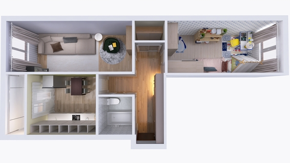 
  Продается 2-комн. квартира, 71.82 м², ЖК Юго-Западный, дом 17
. Фото 1.