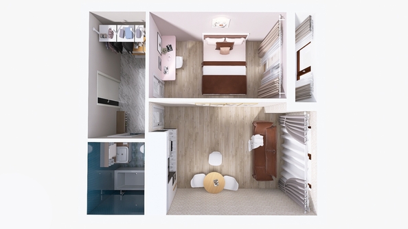 
  Продается 1-комн. квартира, 38.44 м², ЖК Юго-Западный, дом 17
. Фото 1.