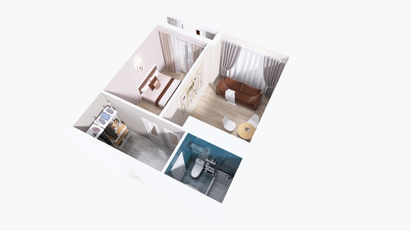 
  Продается 1-комн. квартира, 38.44 м², ЖК Юго-Западный, дом 17
. Фото 2.