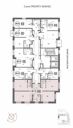 
  Продается 3-комн. квартира, 94.78 м², ЖК СОЮЗ ПРИОРИТИ МАХ, д. 4
. Фото 2.