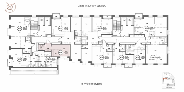 
  Продается студия 31.76 м², в ЖК СОЮЗ ПРИОРИТИ МАХ, д. 4. Фото 1.