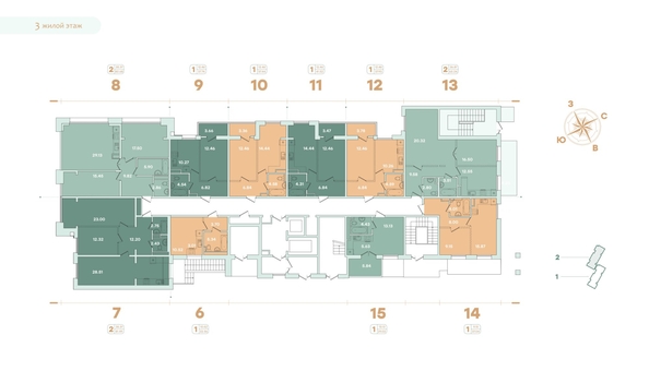 
  Продается 2-комн. квартира, 81.2 м², ЖК Фамилия, дом 2
. Фото 17.