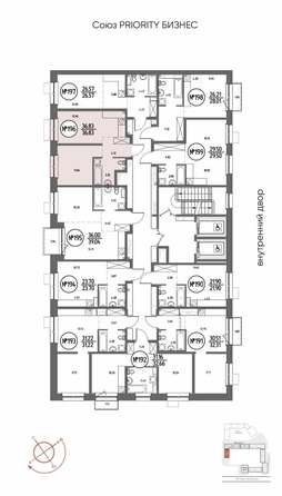 
  Продается 1-комн. квартира, 36.83 м², ЖК СОЮЗ ПРИОРИТИ МАХ, д. 4
. Фото 3.