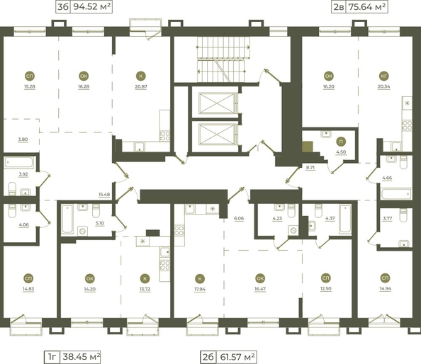 
  Продается 2-комн. квартира, 75.64 м², ЖК Верба
. Фото 1.