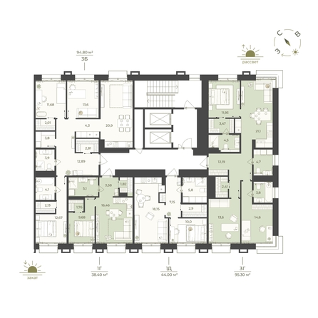 
  Продается 1-комн. квартира 38.4 м², в ЖК Верба. Фото 2.