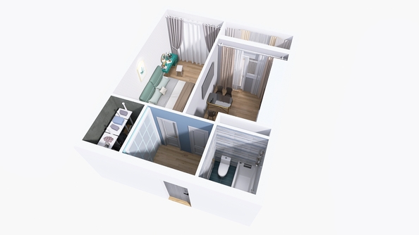 
  Продается 1-комн. квартира, 38.08 м², ЖК Юго-Западный, дом 17
. Фото 2.