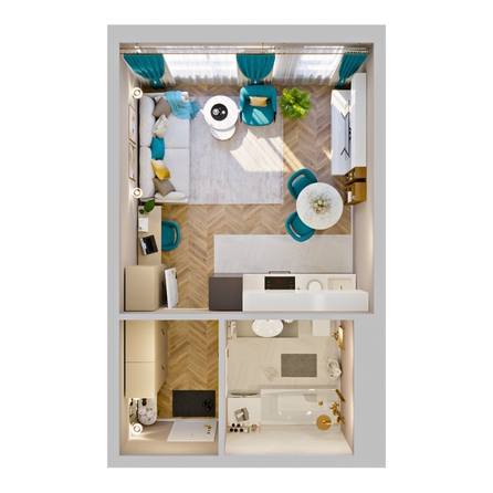 
  Продается 1-комн. квартира, 29.11 м², ЖК RIVERANG (РиверАнг)
. Фото 2.