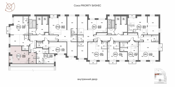 
  Продается 1-комн. квартира 40.09 м², в ЖК СОЮЗ ПРИОРИТИ МАХ, д. 4. Фото 15.