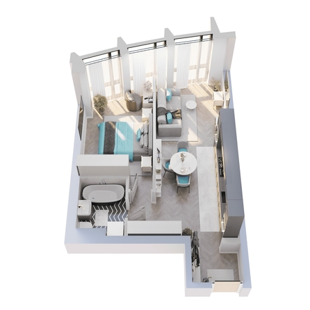 
  Продается 1-комн. квартира 51.04 м², в ЖК Звезды, дом 3. Фото 1.