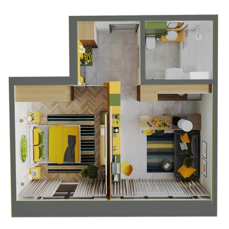 
  Продается 1-комн. квартира 39.85 м², в ЖК Стрижи Сити, блок-секции 6,7. Фото 1.