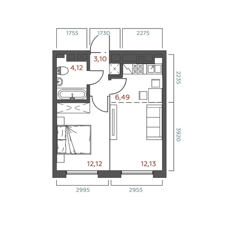 
  Продается 1-комн. квартира 37.96 м², в ЖК Салют. Фото 2.