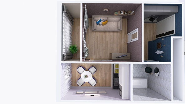 
  Продается 1-комн. квартира 27.4 м², в ЖК Юго-Западный, дом 17. Фото 4.