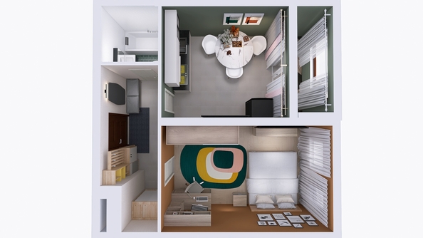 
  Продается 1-комн. квартира 45.1 м², в ЖК Юго-Западный, дом 17. Фото 1.