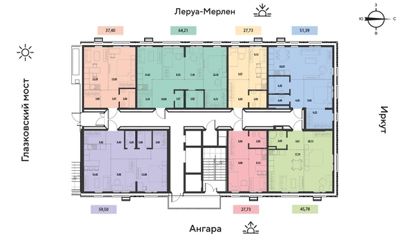 
  Продается 2-комн. квартира 51.3 м², в ЖК Затон, блок-секция 2. Фото 14.