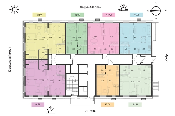 
  Продается 3-комн. квартира 61.6 м², в ЖК Затон, блок-секция 2. Фото 14.
