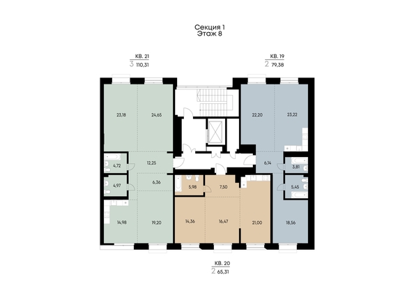 
  Продается 3-комн. квартира 110.31 м², в ЖК ВЕКТОР премиум-квартал, дом 1. Фото 3.