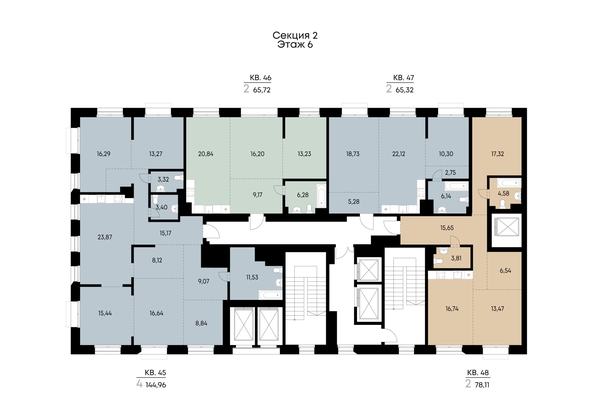 
  Продается 4-комн. квартира 144.96 м², в ЖК ВЕКТОР премиум-квартал, дом 1. Фото 3.