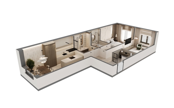 
  Продается 2-комн. квартира 77.44 м², в ЖК ВЕКТОР премиум-квартал, дом 1. Фото 3.