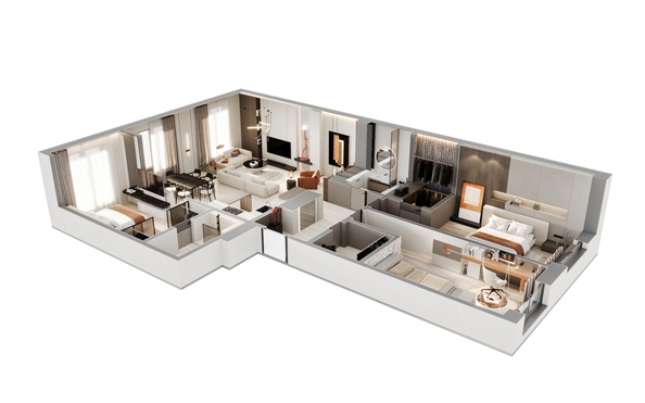 
  Продается 4-комн. квартира 125.66 м², в ЖК ВЕКТОР премиум-квартал, дом 2. Фото 3.