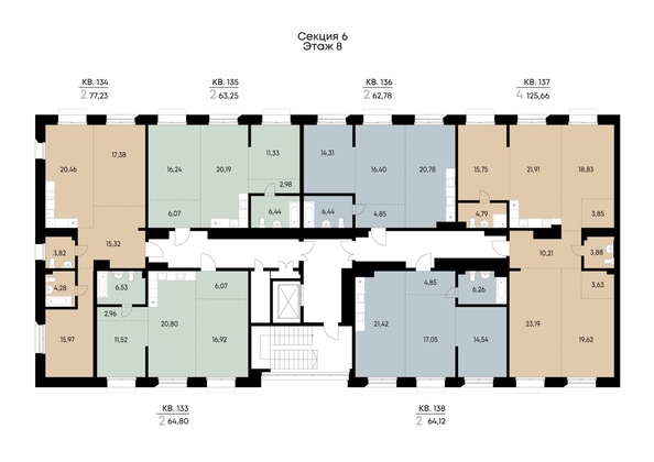 
  Продается 2-комн. квартира 62.78 м², в ЖК ВЕКТОР премиум-квартал, дом 2. Фото 4.