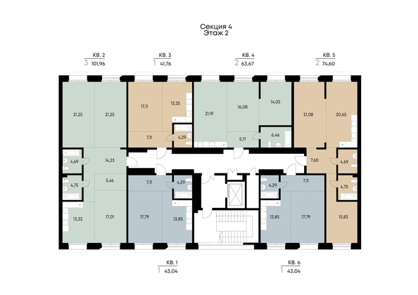 
  Продается 2-комн. квартира 74.6 м², в ЖК ВЕКТОР премиум-квартал, дом 2. Фото 3.