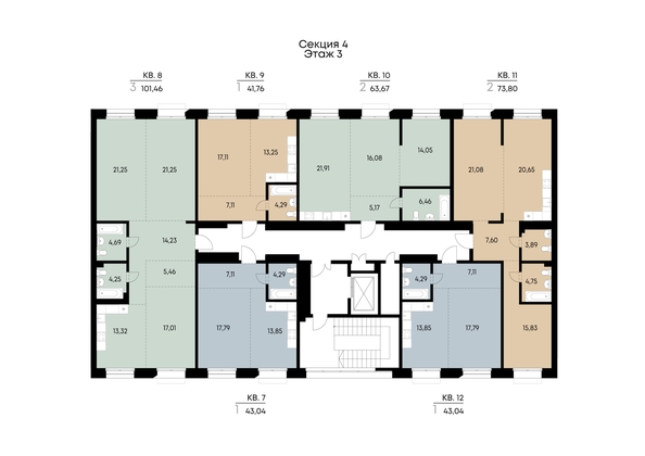 
  Продается 2-комн. квартира 63.67 м², в ЖК ВЕКТОР премиум-квартал, дом 2. Фото 3.