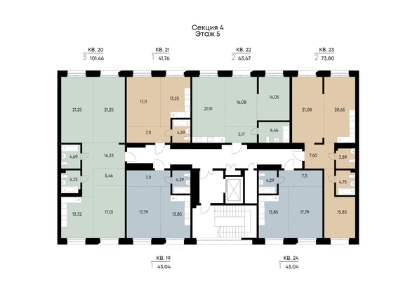 
  Продается 2-комн. квартира 73.8 м², в ЖК ВЕКТОР премиум-квартал, дом 2. Фото 3.