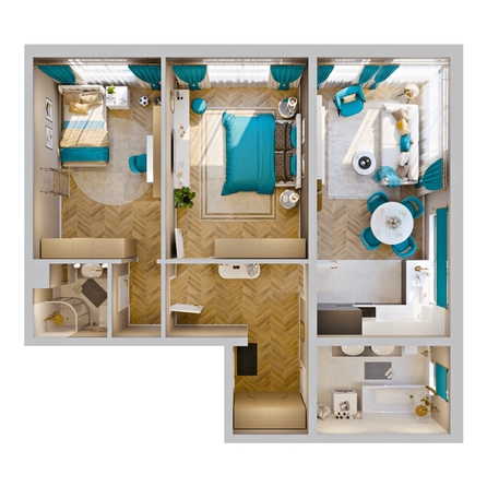 
  Продается 3-комн. квартира 80 м², в ЖК Клубный дом РиверАнг. Фото 2.