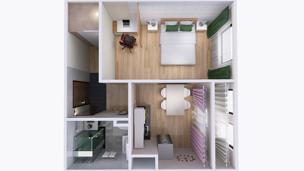 
  Продается 1-комн. квартира 40.4 м², в ЖК Юго-Западный, дом 17. Фото 1.